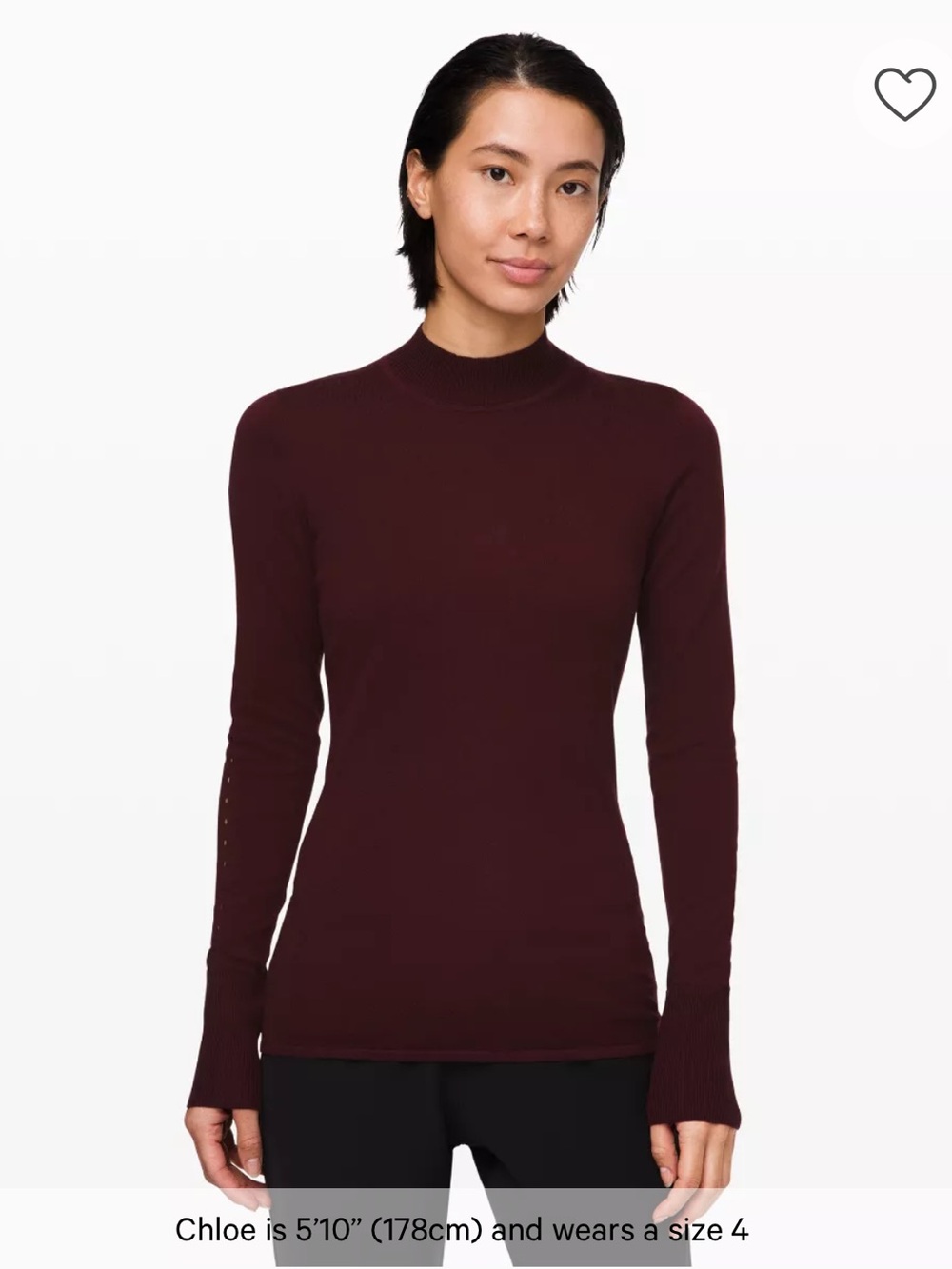 Lululemon Stand Steady Mock Neck Sweater medium